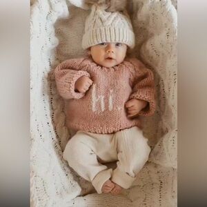 Huggalugs hi. Rosy Crew Neck Sweater